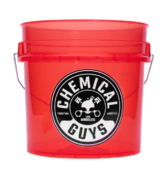 Chemical Guys Heavy Duty Bucket B&#248;tte, 14.5L, Robust - R&#248;d/gjennomsiktig