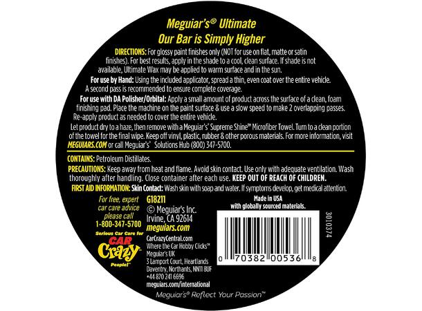 Meguiars Ultimate Paste Wax Syntetisk lakkforsegling, innhold: 414ml 