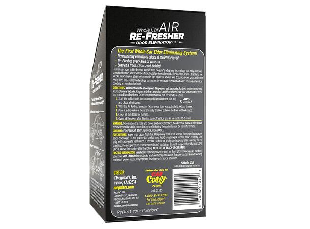 Meguiars Whole Air Re-Fresher New Car Coupe og AC Rens- Nybil lukt - Black Chr 