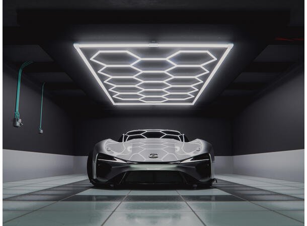 Sinostar HEX 15 Hexagonlys Taklys med Hexagonform - LED inkl ramme 