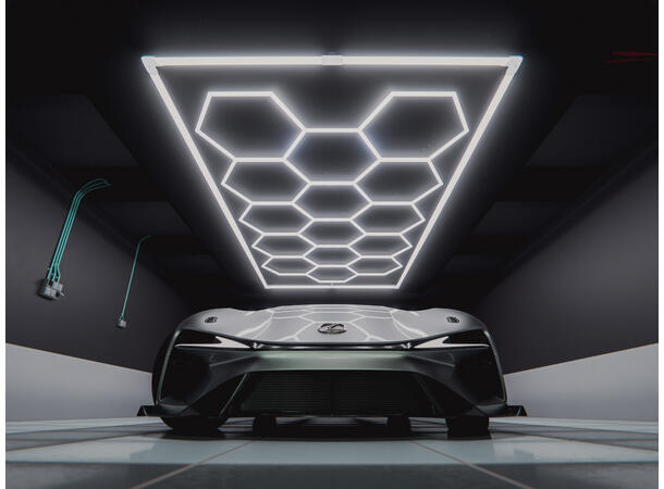 Sinostar HEX 15 Hexagonlys Taklys med Hexagonform - LED inkl ramme 