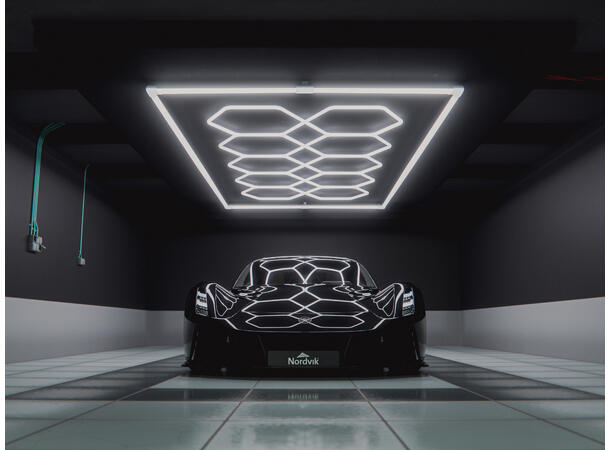 Sinostar HEX 10-4 Hexagonlys Taklys med hexagonform - LED inkl ramme 