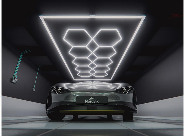 Sinostar HEX 10-4 Hexagonlys Taklys med hexagonform - LED inkl ramme 
