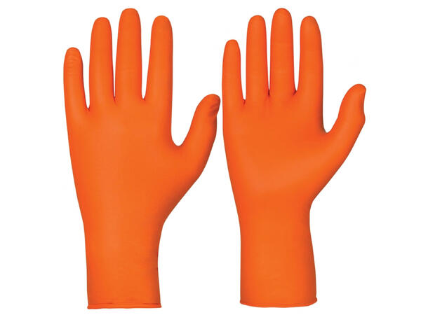 Granberg engangshanske Nitril Chemstar® Pudderfri. Oransje farge, 27 cm 2XL 