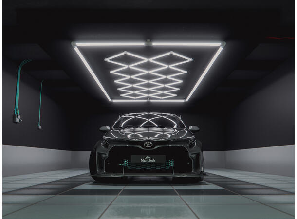 Sinostar Diamond 14 Hexagonlys Taklys med diamantform- LED inkl ramme 