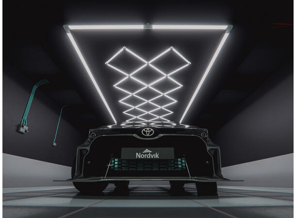 Sinostar Diamond 14 Hexagonlys Taklys med diamantform- LED inkl ramme 