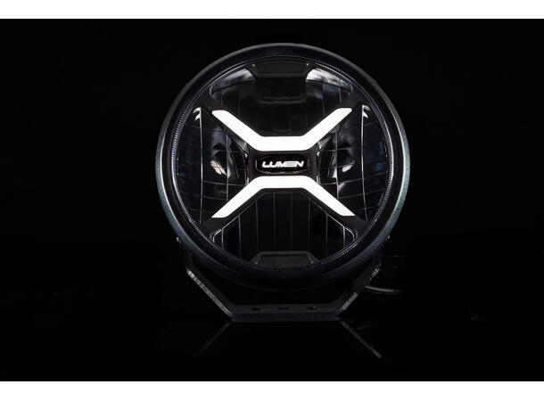Lumen Cyclops CX9 LED fjernlys Kraftig med posisjonslys i oransje/hvit 