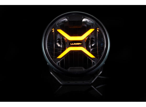 Lumen Cyclops CX9 LED fjernlys Kraftig med posisjonslys i oransje/hvit 