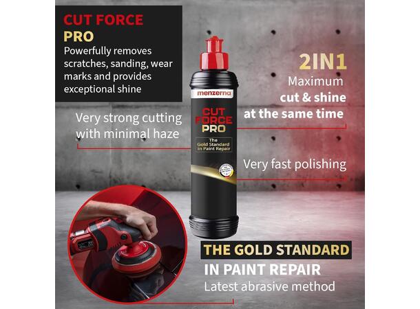 Menzerna Cut Force Pro 250 ml For kraftig ripefjerning og høy glans 