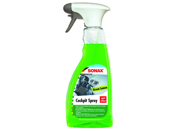 Sonax Cockpit Spray Green Lemon Dashboardrens og fornyer  - 500 ml