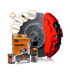 Foliatec Brake Caliper Lacquer Set Racing rosso matt - 3 components