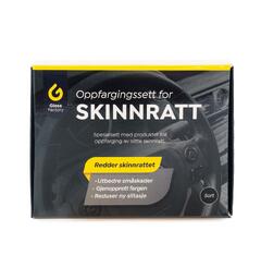 Gloss Factory Leather Steering Wheel Kit Reparasjonssett for skinnratt - sort