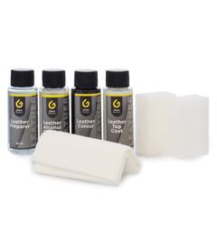 Gloss Factory Leather Steering Wheel Kit Reparasjonssett for skinnratt - sort