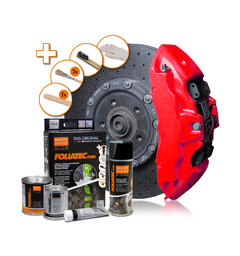 Foliatec Brake Caliper Lacquer Set Neon Red - 4 components