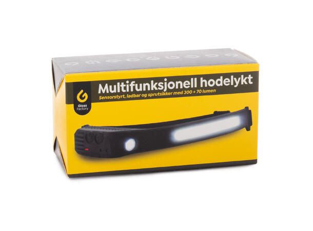 Gloss Factory Multifunksjonell Hodelykt Oppladbar, sensorstyr og sprutsikker 