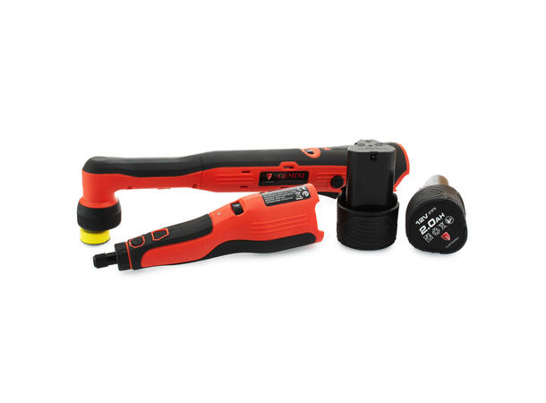 Turisimo Gemini Mini Poleringsmaskin 2 maskiner i sett - batteri inkl 