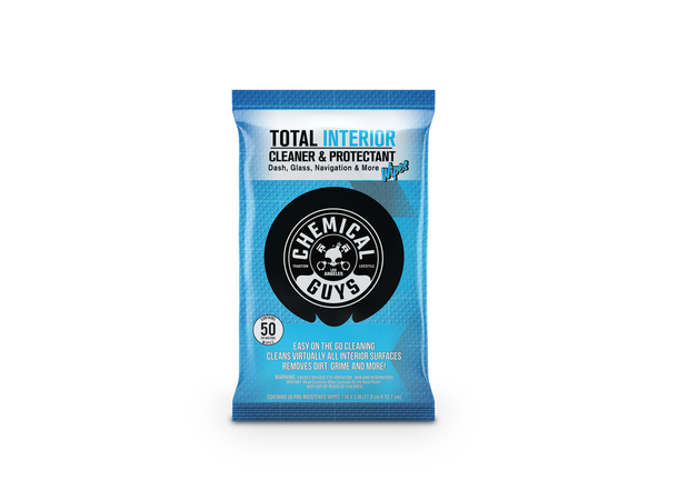 Chemical Guys Leather Cleaner Car Wipes For Lær, kunstig lær og vinyl, 50 stk 