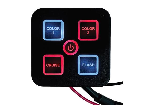 VP Bryterpanel 20Amp 10-30V brakett / symbol-labels 