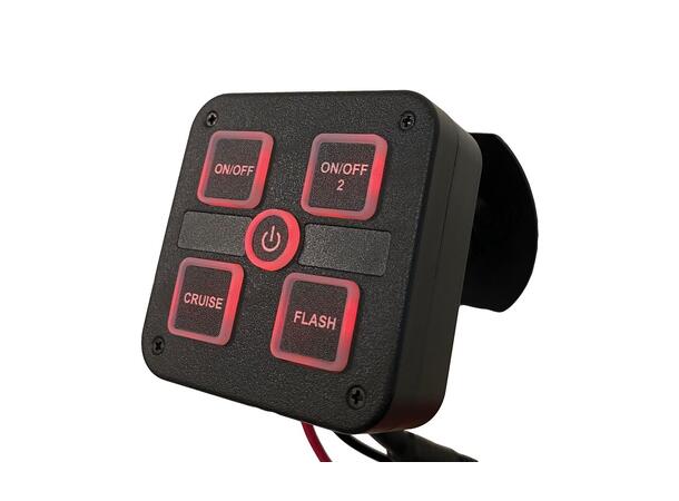 VP Bryterpanel 20Amp 10-30V brakett / symbol-labels 