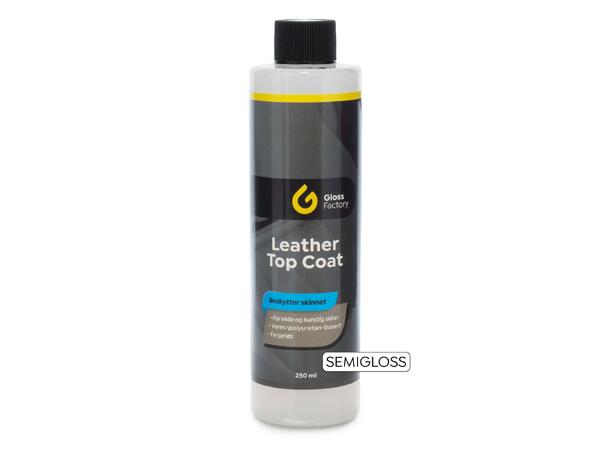 Gloss Factory Leather Top Coat semigloss Fargeløs lakkforsegling for skinn 250ml 