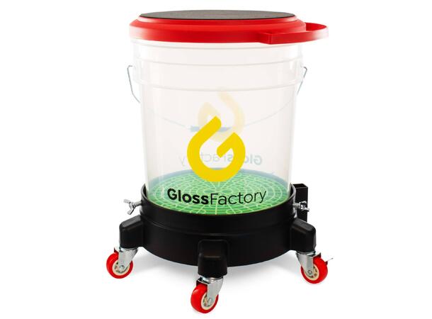Gloss Factory Vaskebøtte med hjul Pakke med sittelokk, hjul, rist og bøtte 