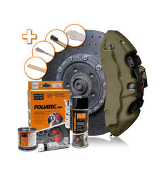 Foliatec Brake Caliper Lacquer Set Combat green matt - 3 components