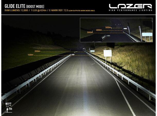Lazer® Glide 18 Elite NYHET! 12800Lumen. Buet og ultralav 