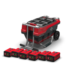Cramer 82C6 lader 6 spor med 6 batterier 6x 82V360 batterier