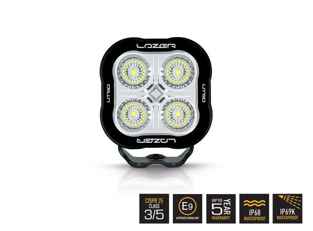 Lazer Utility 50 Beacon Robust LED-arbeidslampe med varsellys 