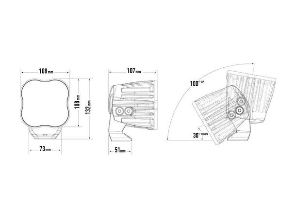 Lazer® Utility 80 HD 110x110mm. 8820 Lumen. 