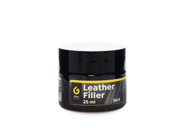 Gloss Factory Leather Filler - sort Sort reparasjonsmasse for skinn - 25ml 