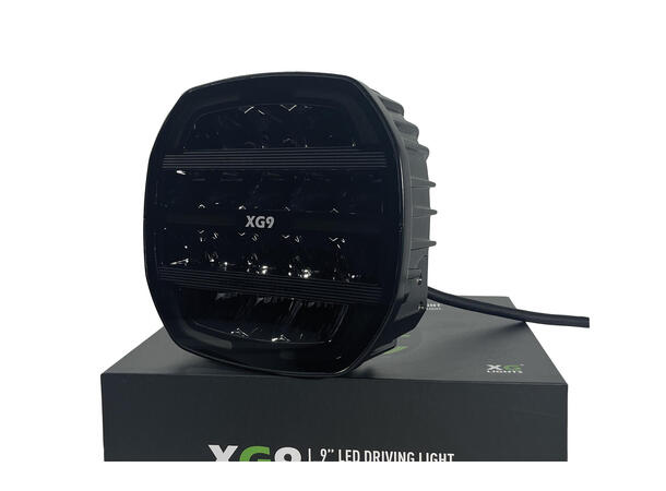 XG9 LED Driving Light Black Multicolor Parklys Hvit, Gul og Grønn. 