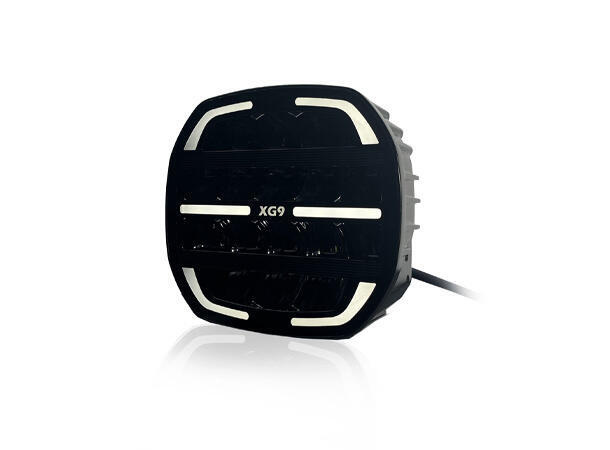 XG9 LED Driving Light Black Multicolor Parklys Hvit, Gul og Grønn. 