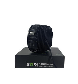 XG9 LED Driving Light Black Multicolor Parklys Hvit, Gul og Gr&#248;nn.