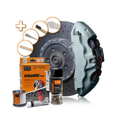 Foliatec Brake Caliper Lacquer Set Marina Bay Silver Metallic -3 components