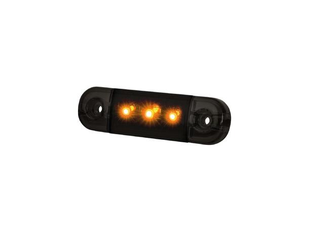 Strands Markeringslys LED Dark Knight Orange. 3LED. Klart glass 