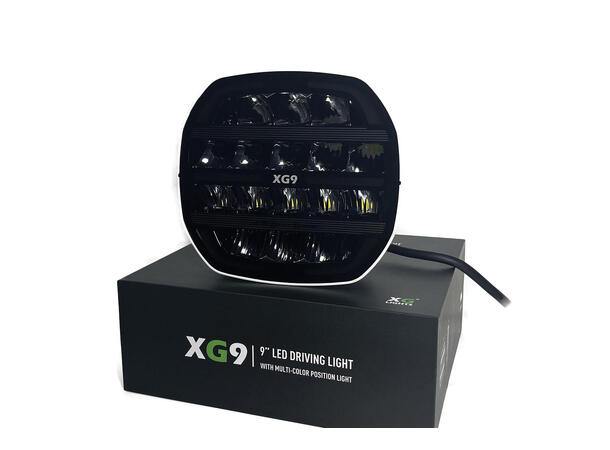 XG9 LED Driving Light White Multicolor Parklys Hvit, Gul og Grønn. 