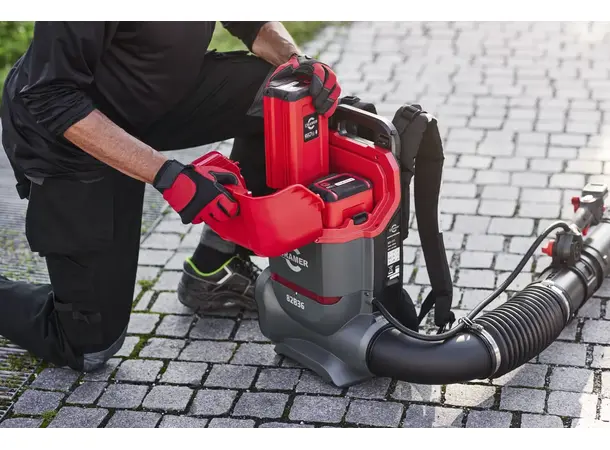 Cramer 82B1300 82V backpack løvblåser Profesjonell Inkl Batt/lader 