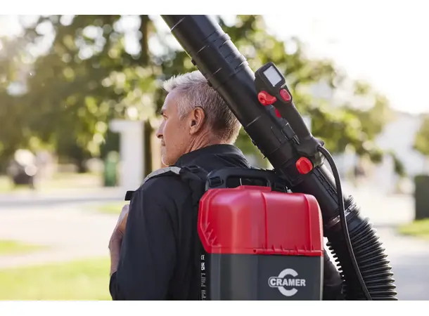 Cramer 82B1300 82V backpack løvblåser Profesjonell Inkl Batt/lader 
