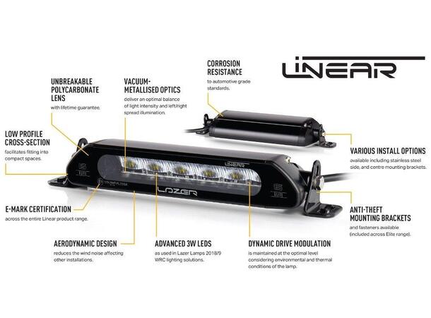 Lazer Linear 42 LED-bar Fjernlys Stor godkjent LED-bar med høy effekt! 