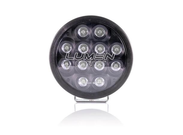 Lumen Cyclops9 Midnight LED fjernlys Rundt design, sort reflektor og kraftig 