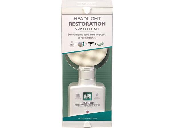 Autoglym Headlight Restoration Kit Komplett renoveringskit til frontlykter 
