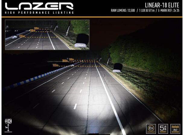 Lazer Linear 18 Elite Double E-Mark NY og oppgradert med hele 13500 lumen! 