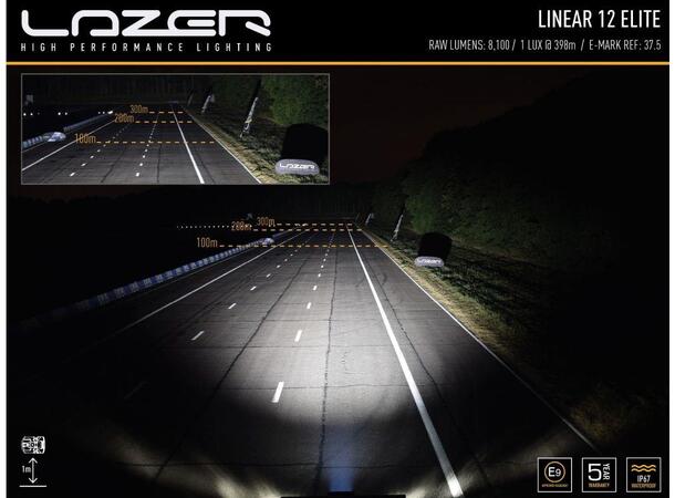 Lazer Linear 12 Elite LED fjernlys Populær - kraftig slank LED-bjelke! 
