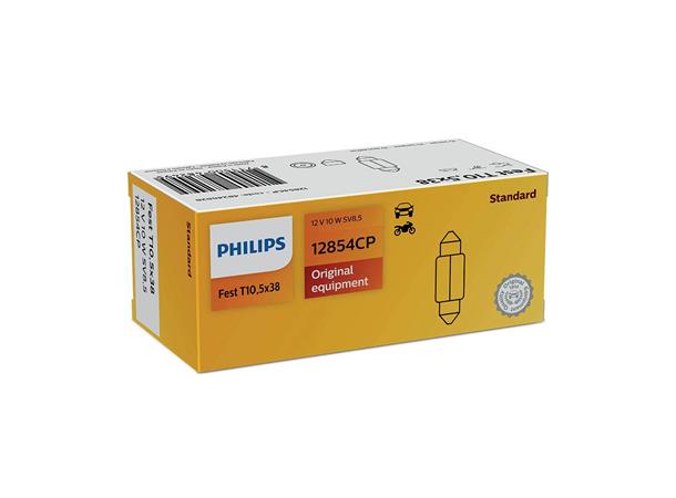 Philips pære T10,5x38 Festoon Standard Philips halogenpære. 10 pakning