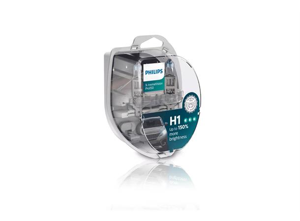 Philips H1 X-tremeVision Pro150 S2 H Halogenpærer med 150% mer lys!