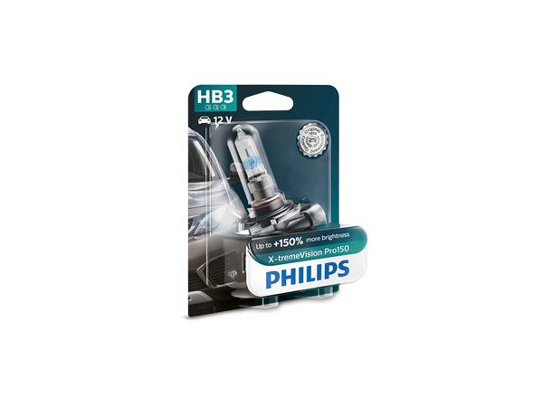 Philips HB3 X-tremeVision Pro150 Halogenpære med kraftigere og bedre lys