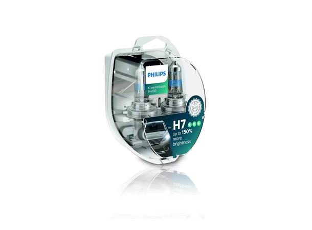 Philips H7 X-tremeVision Pro150 S2 H Halogenpærer med 150% mer lys!