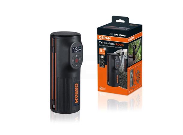 Osram Tyreinflate 2000 dekkpumpe Praktisk dekkpumpe fra Osram 