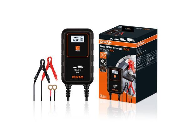 Osram Batterilader 908 8A Lader kjøretøyets batteri 